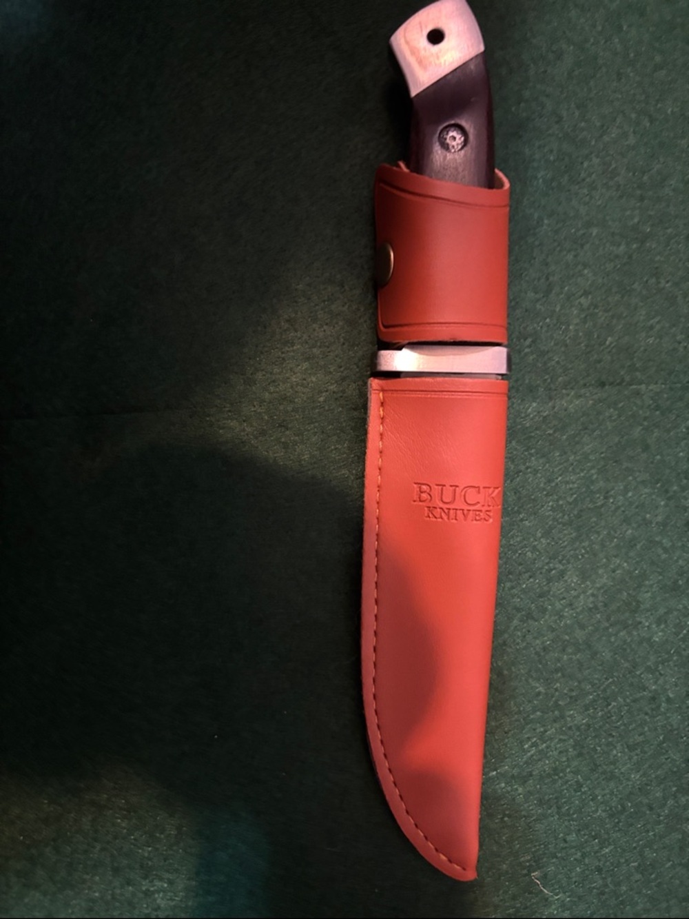 USA Buck Design 2008 Fixed Blade Knife – Silver Blade, Brown Handle - Picture 5 of 5